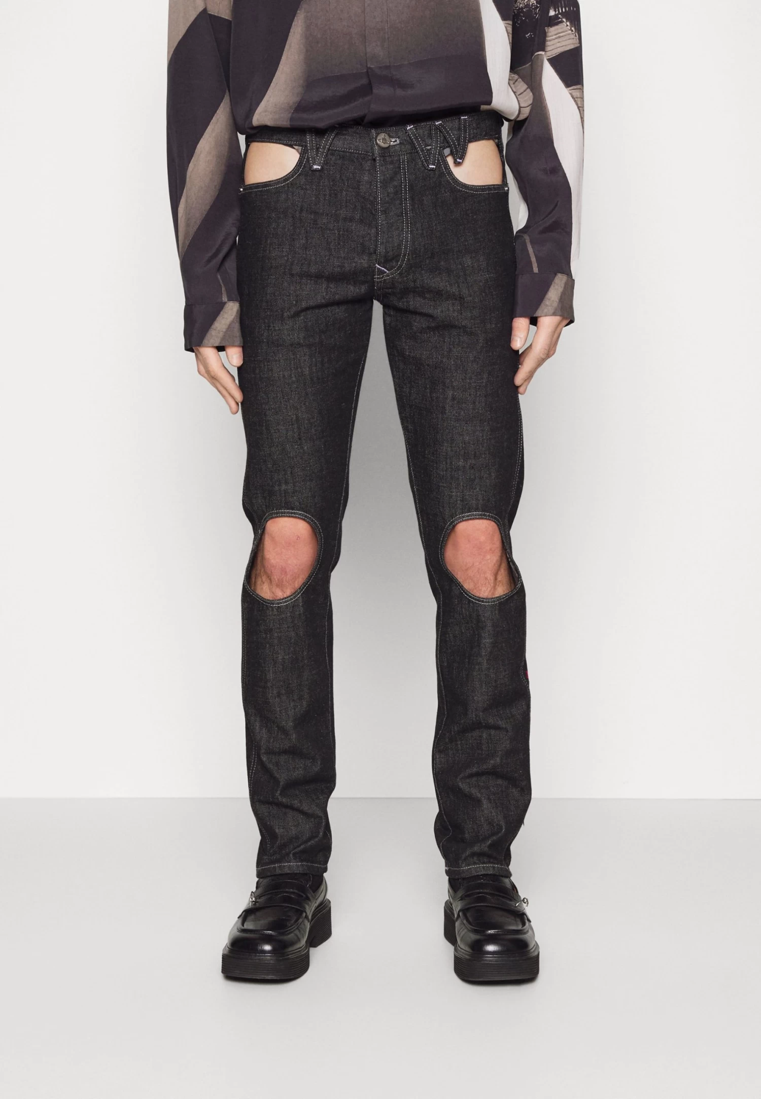 Vivienne Westwood Cut Out Peppe - Slim Fit Jeans - Black - Image 4