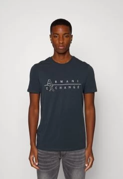 Armani Exchange Print T-Shirt - Navy