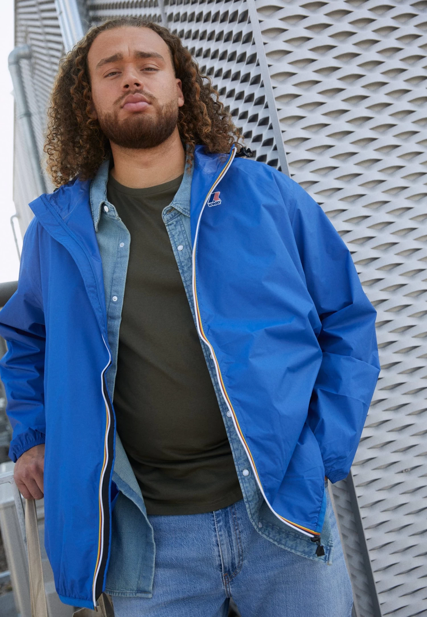 K-Way Plus Le Vrai Claude Unisex - Short Coat - Blue Royal - Image 3