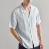 J.Lindeberg Melange Reg Shirt - Shirt - Dream Blue