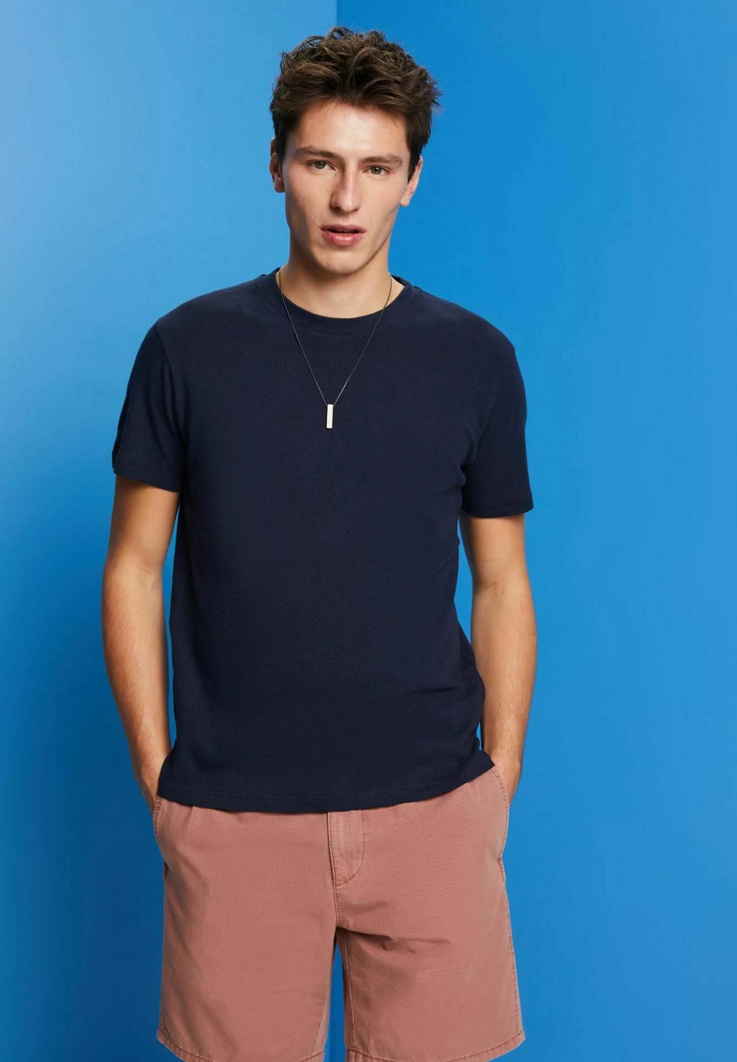 ESPRIT Basic T-Shirt - Navy - Image 4