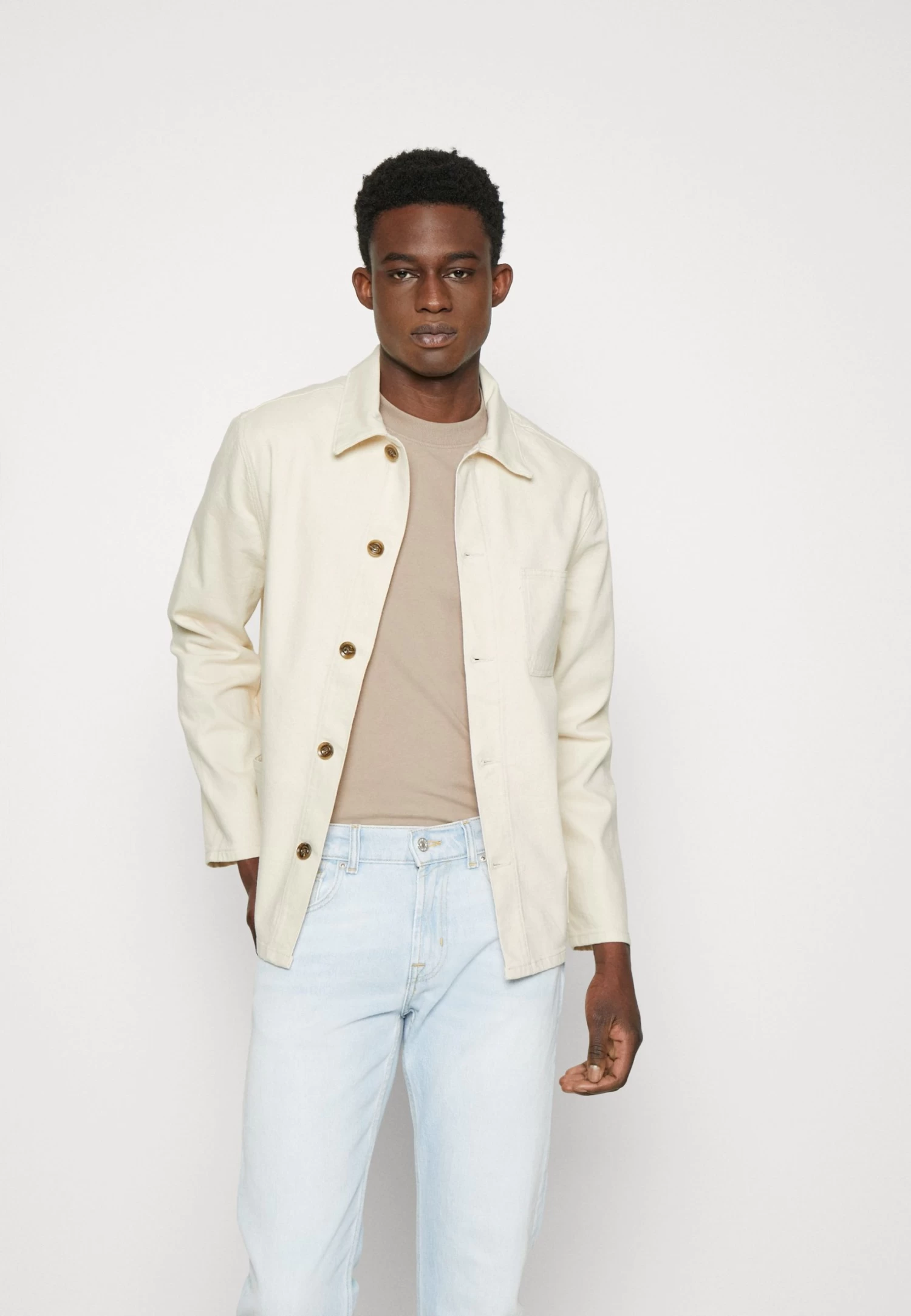 7 For All Mankind Utility - Denim Jacket - Ecru - Image 3