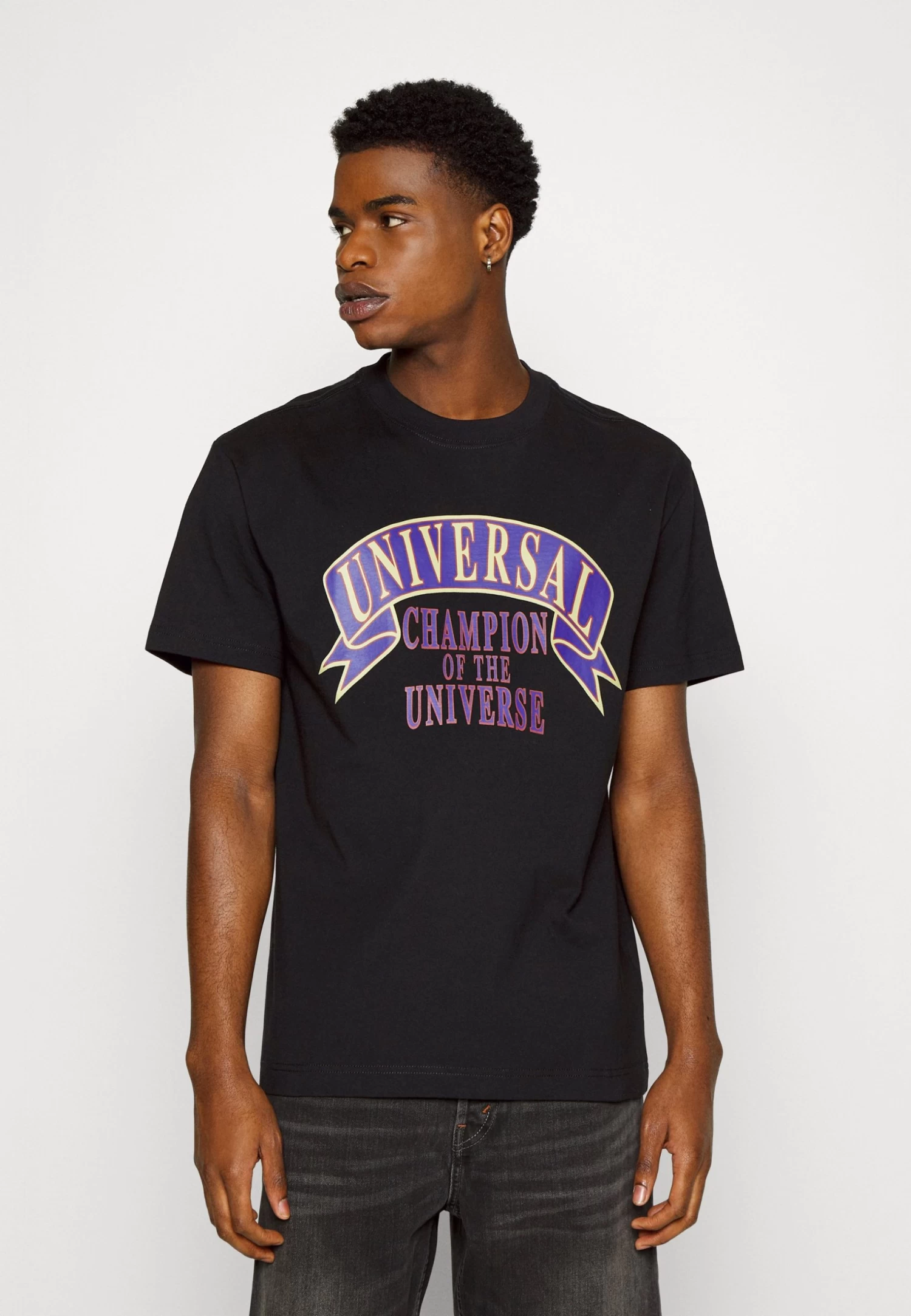 WEEKDAY Graphic Tee - Print T-Shirt - Black