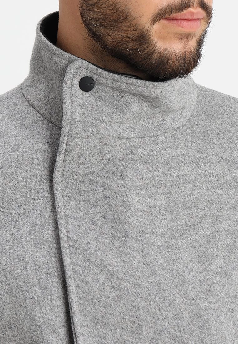Only & Sons Onsoscar Coat - Classic Coat - Light Grey Melange - Image 5
