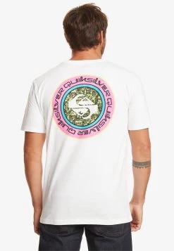 Quiksilver Omni Circle - Print T-Shirt - Off White