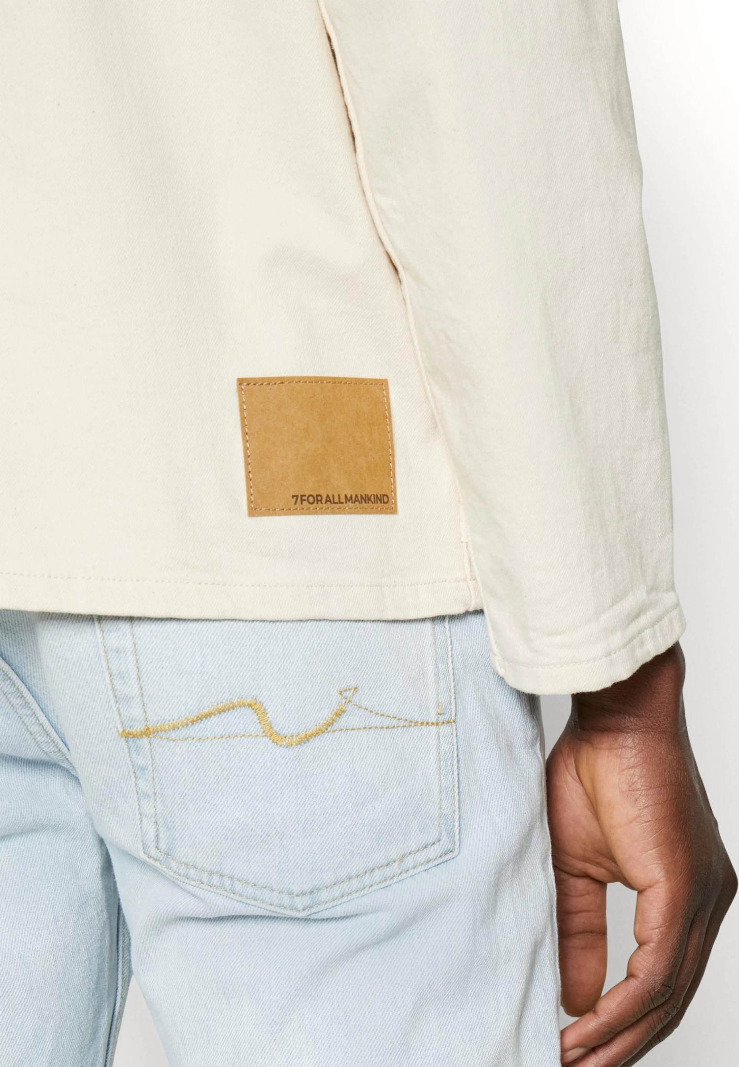 7 For All Mankind Utility - Denim Jacket - Ecru - Image 7