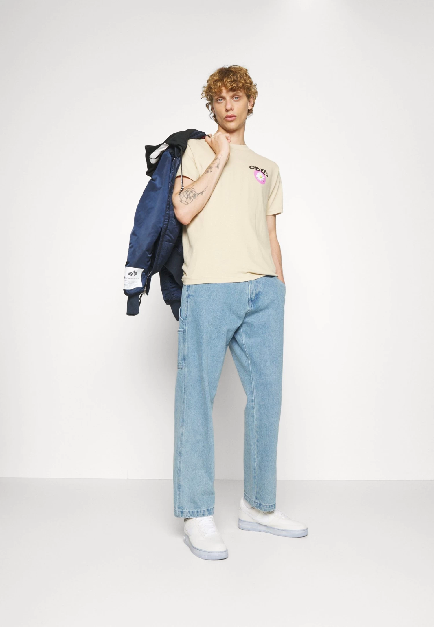 Obey Clothing One Two - Print T-Shirt - Sand - Image 5