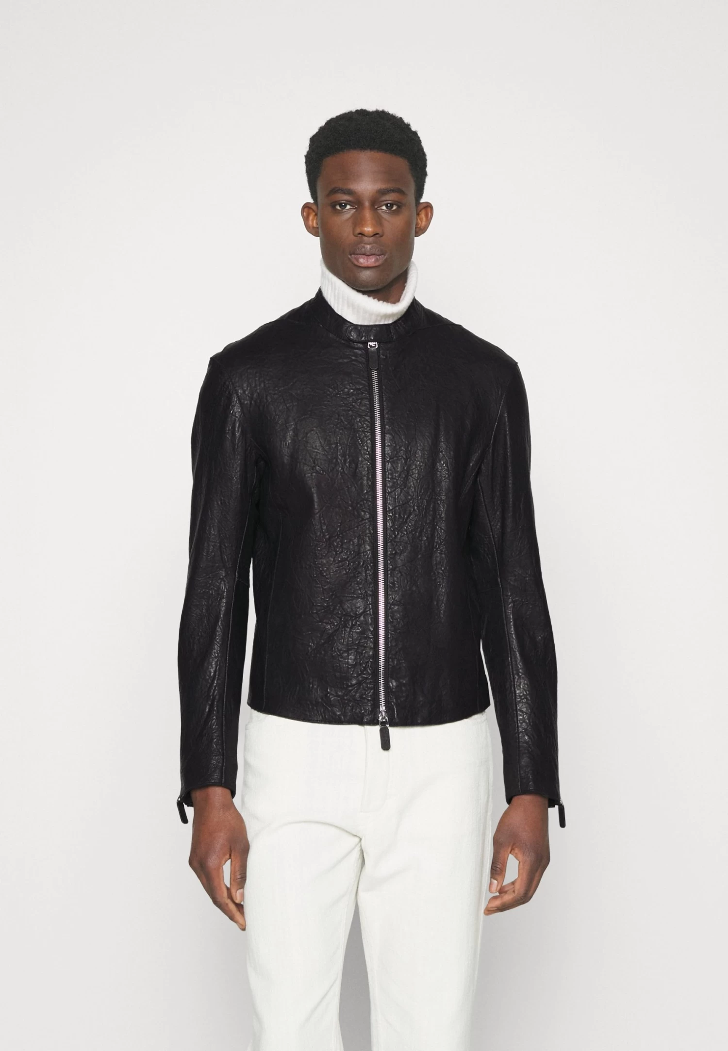 Emporio Armani Blouson - Leather Jacket - Nero