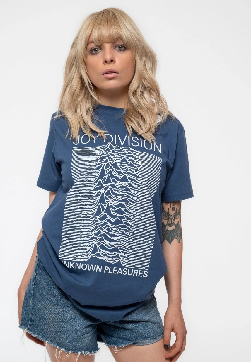Division Unknown Pleasures - Print T-Shirt - Blue