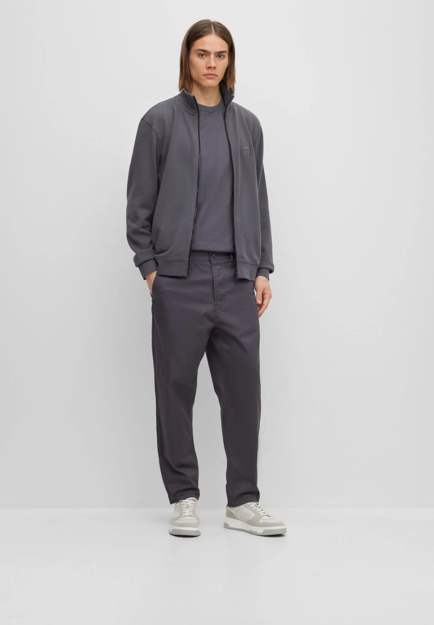 Boss Zestart - Zip-Up Sweatshirt - Dark Grey - Image 2