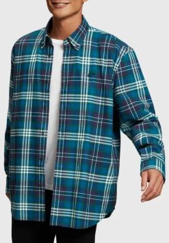 ESPRIT Kariertes- Shirt - Teal Blue