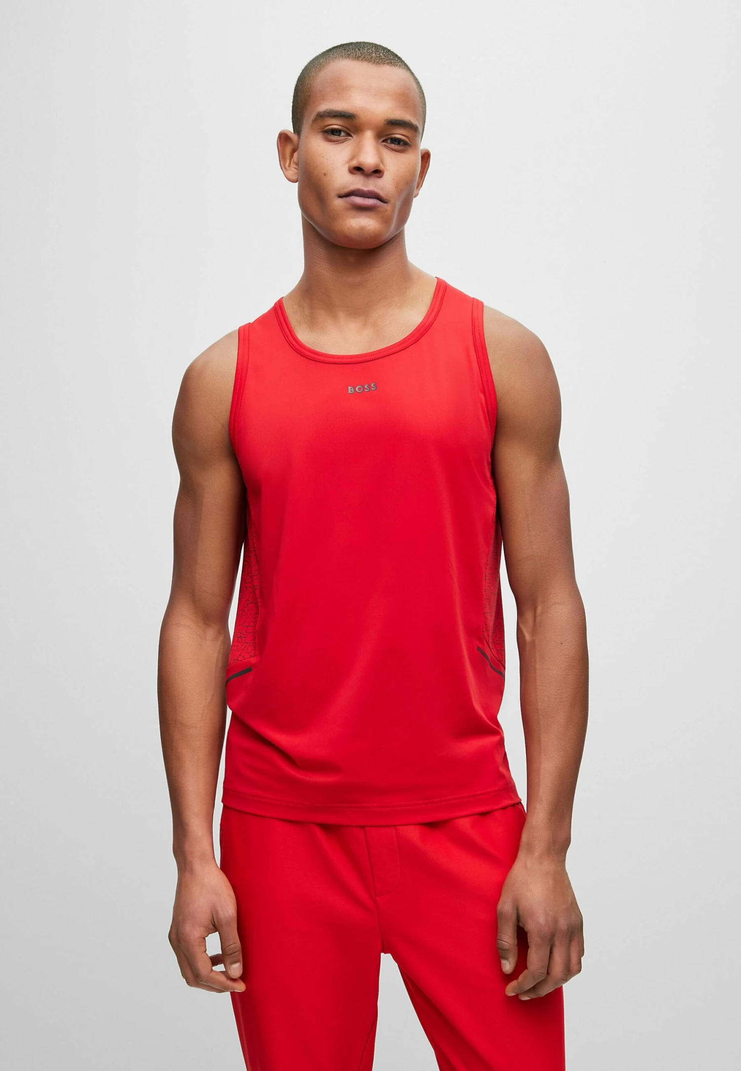 Boss Tank Active- Top - Red - Image 3