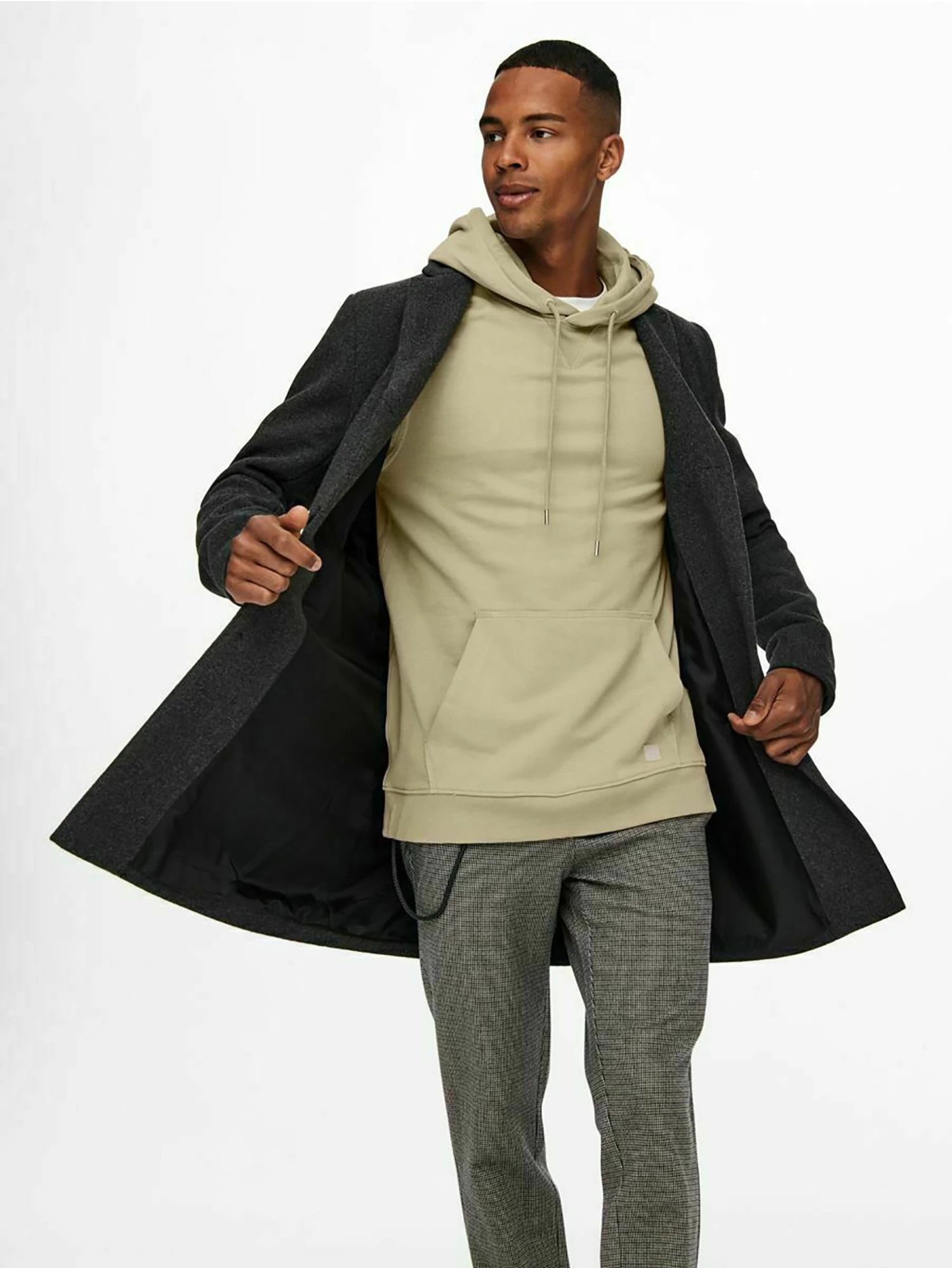 Only & Sons Onsjaylon Otw - Classic Coat - Dark Grey Melange - Image 6