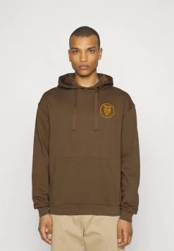 Loose Hood At Chest - Sweatshirt - Brown