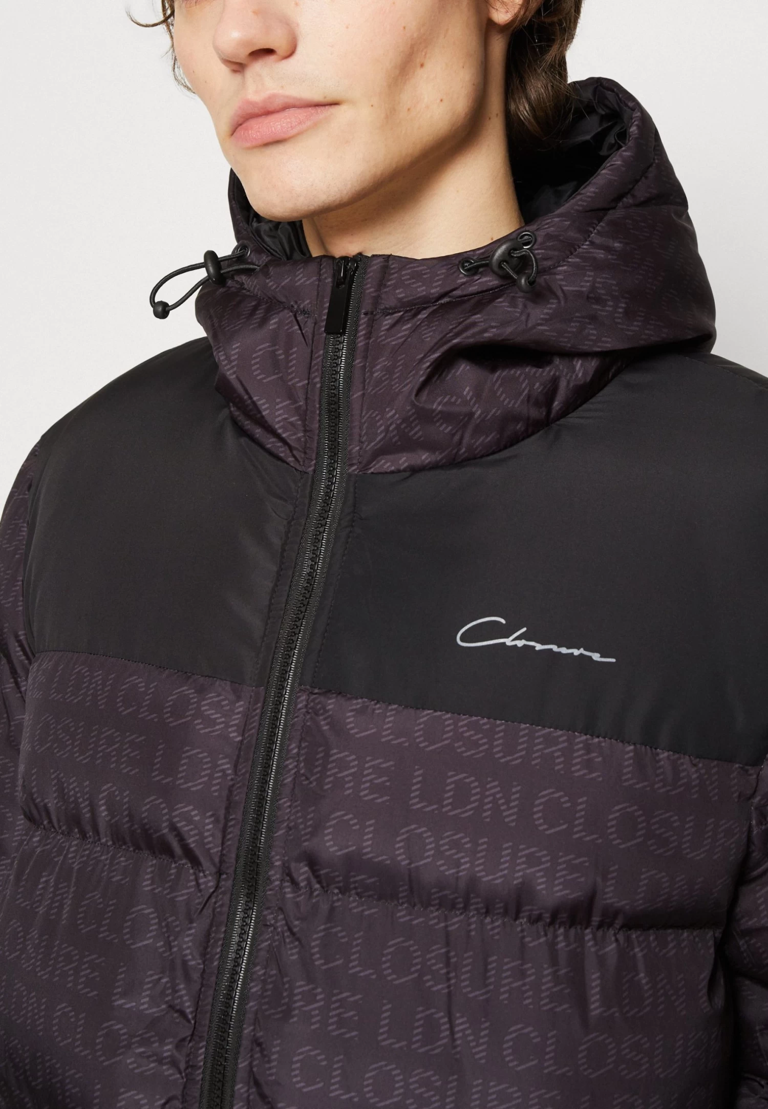 Panelled Logo - Winter Coat - Black - Image 6