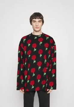 Interlock Print Roses - Sweatshirt - Black