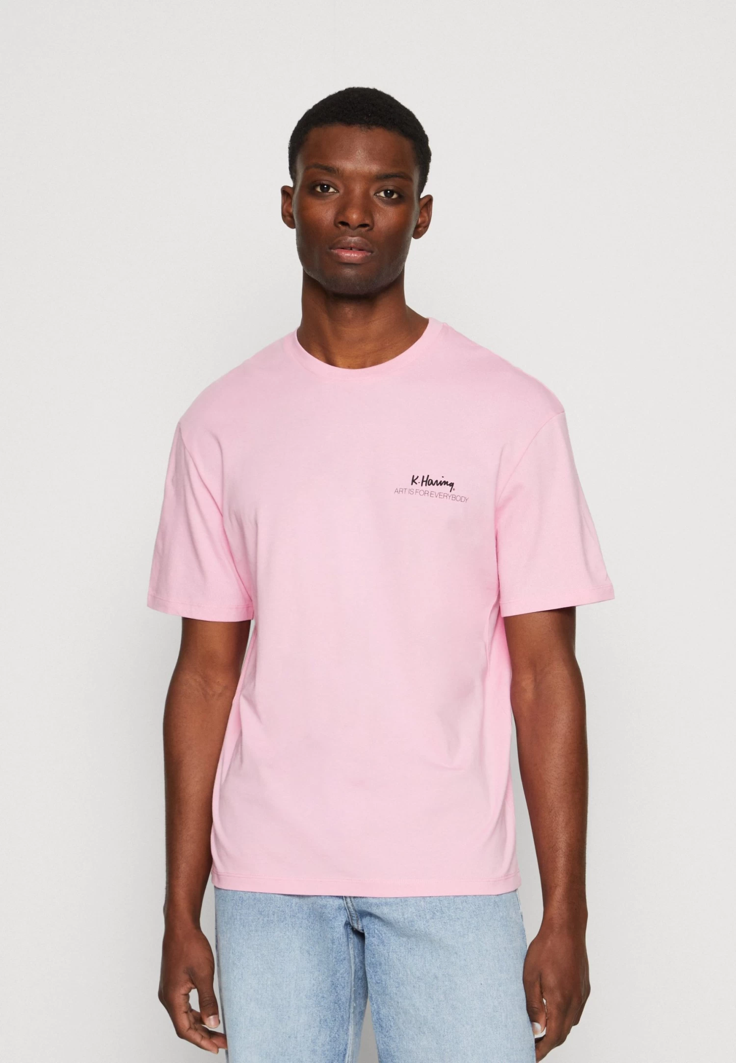 Jack & Jones Jorkeithharing Crew Neck Unisex - Print T-Shirt - Prism Pink - Image 3
