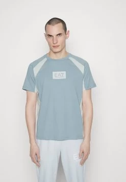 EA7 Emporio Armani Print T-Shirt - Light Blue