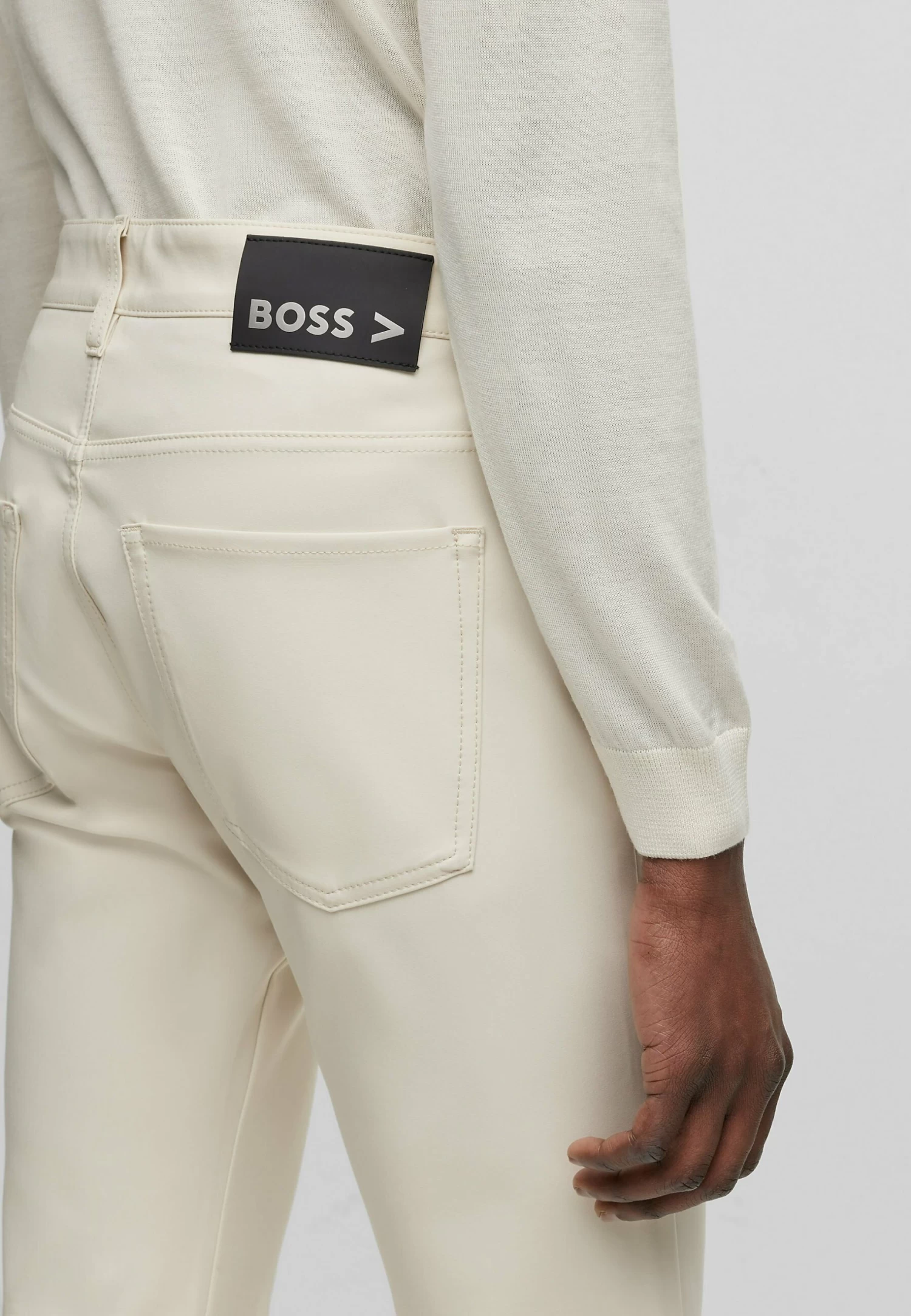 Boss P-Delaware3-1-20 - Straight Leg Jeans - Open White Eleven - Image 4