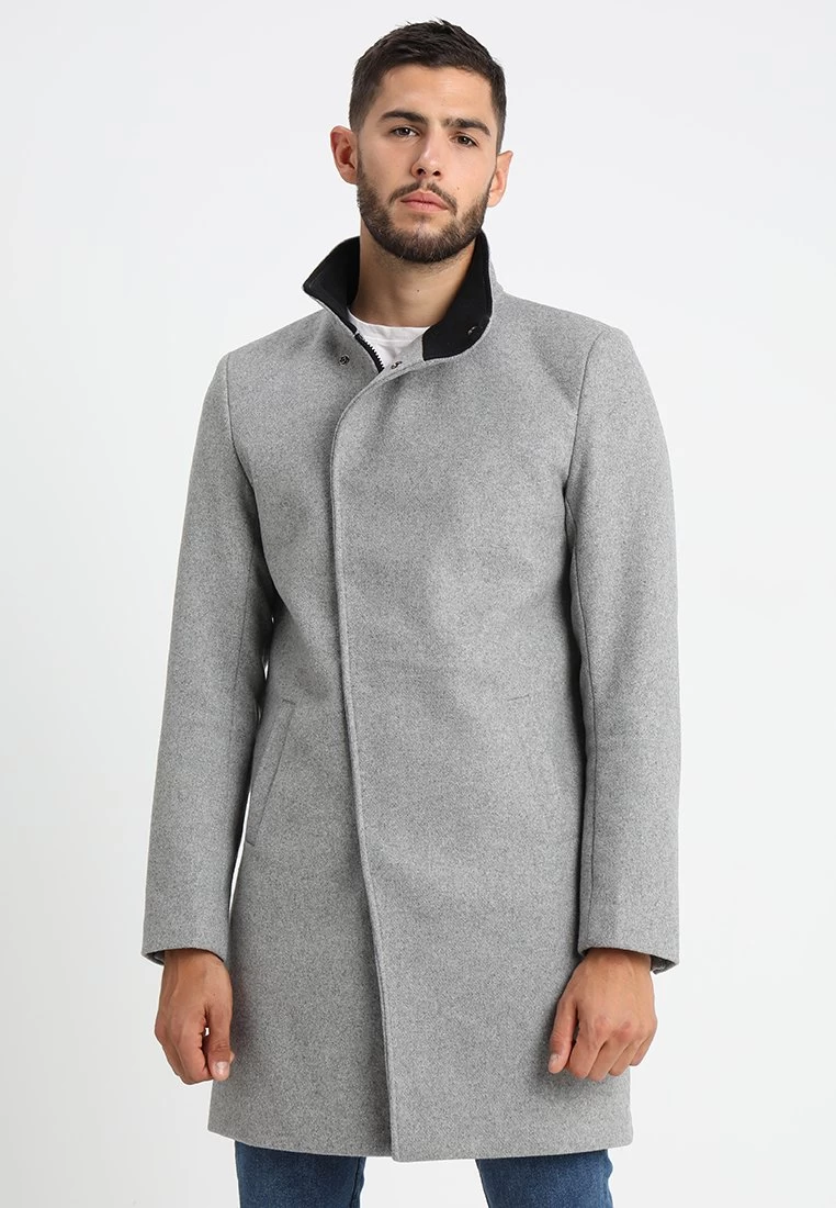 Only & Sons Onsoscar Coat - Classic Coat - Light Grey Melange