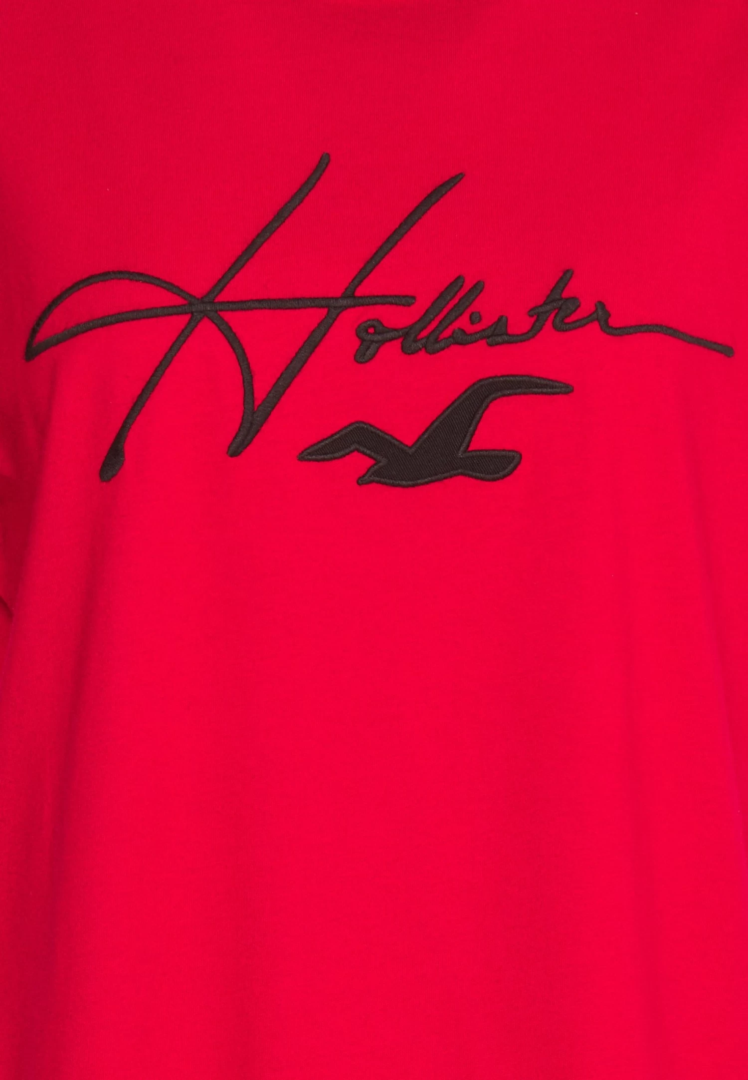 Hollister Co. Script Tech Logo - Print T-Shirt - Red - Image 5
