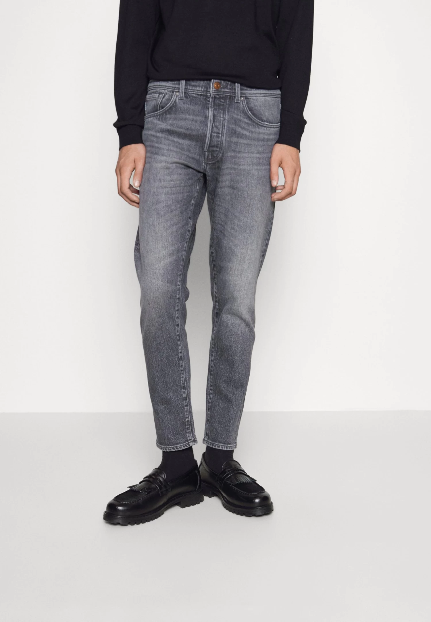 Selected Homme Jeans Tapered Fit - Medium Grey Denim