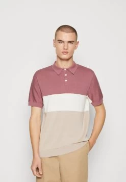Selected Homme Slhmattis Block - Polo Shirt - Wistful Mauve/Fog Melange/Cloud Dancer