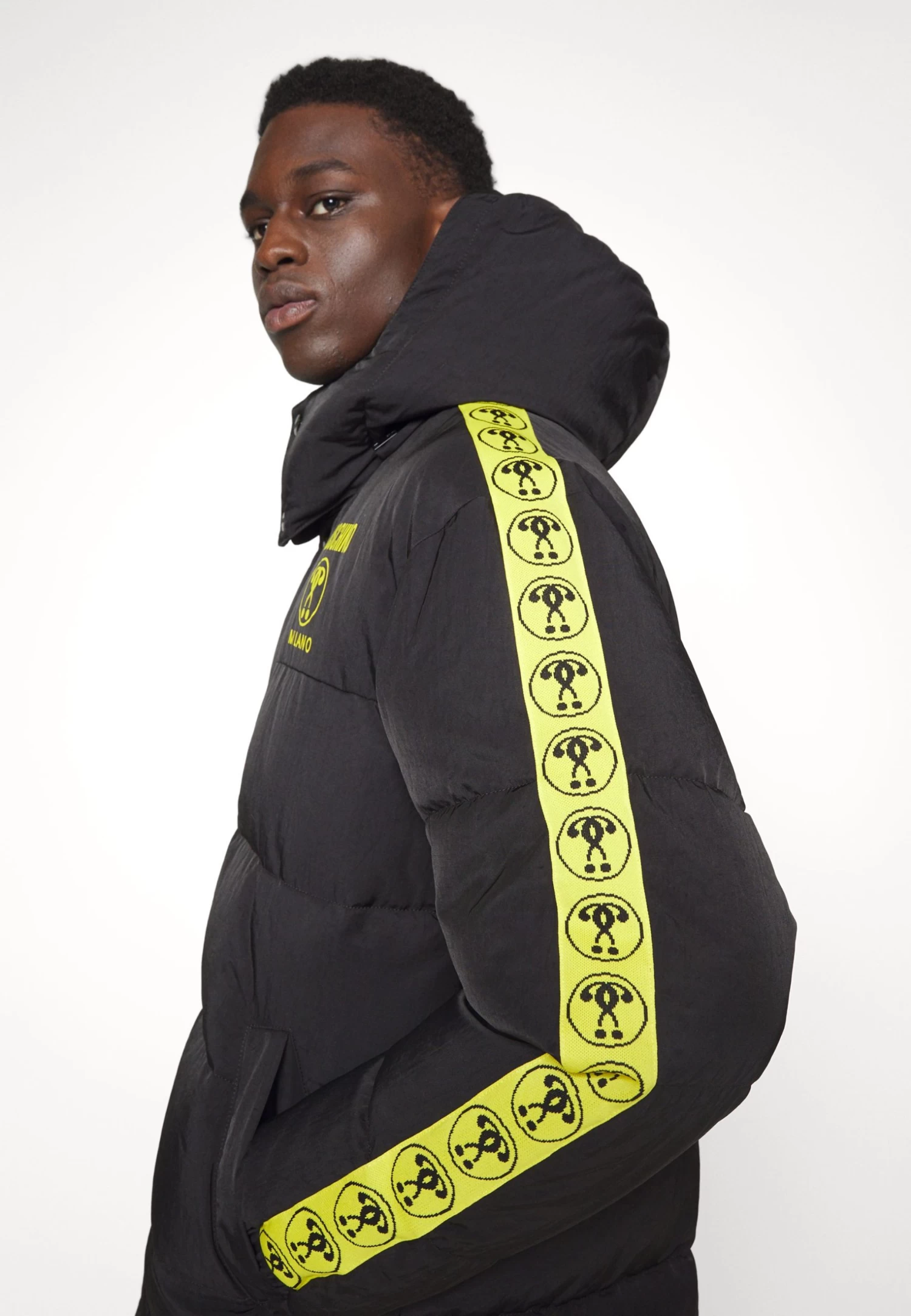 MOSCHINO Long Jacket - Winter Coat - Black - Image 8