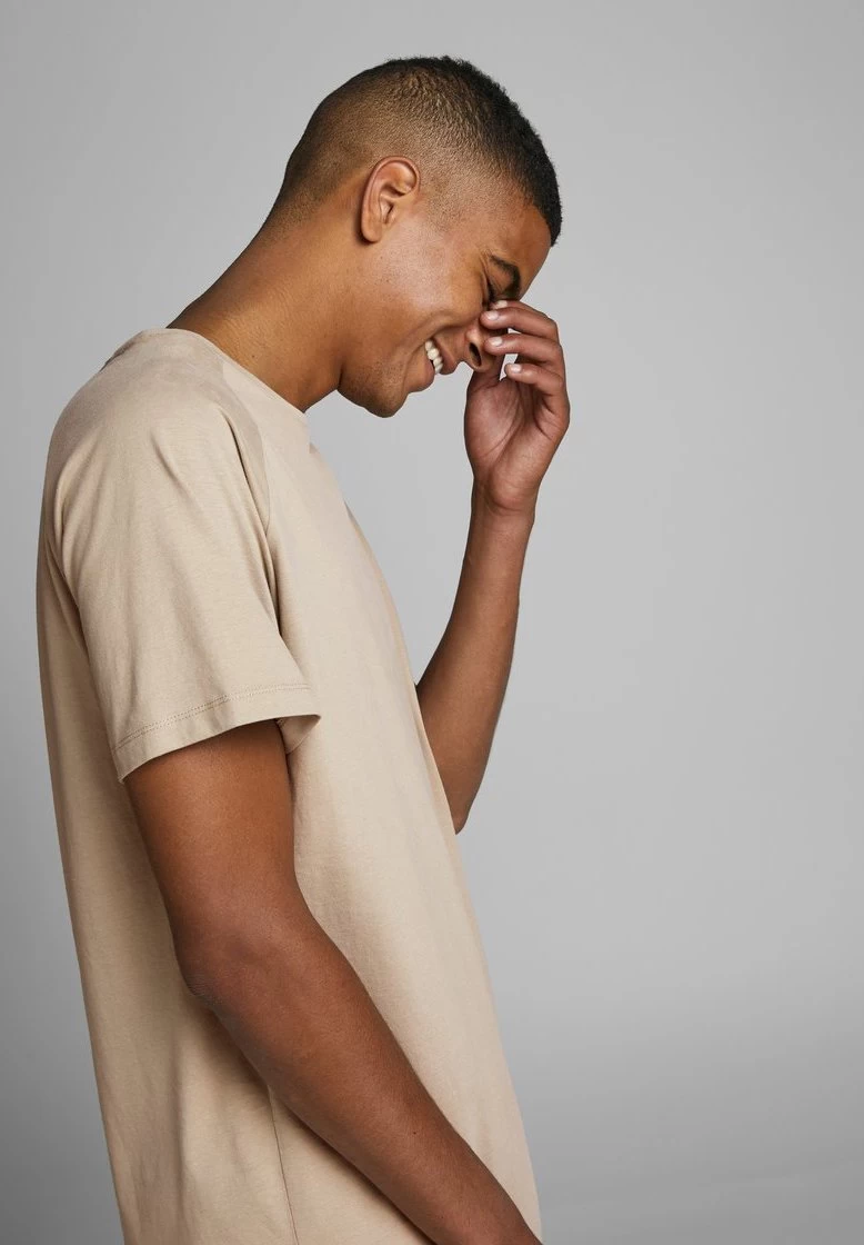 Jack & Jones Jjecurved Tee O Neck - Basic T-Shirt - Beige - Image 6