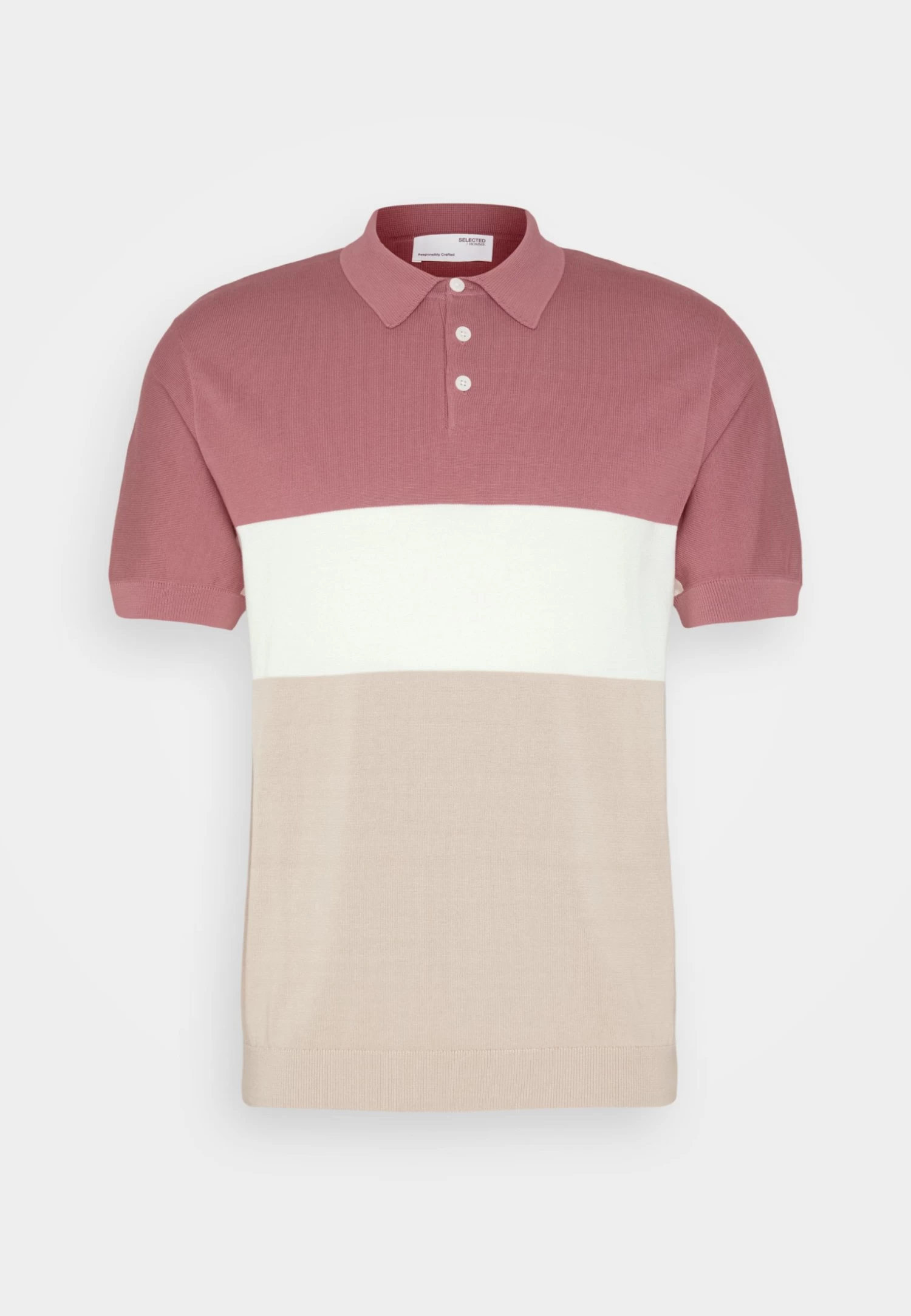 Selected Homme Slhmattis Block - Polo Shirt - Wistful Mauve/Fog Melange/Cloud Dancer - Image 5